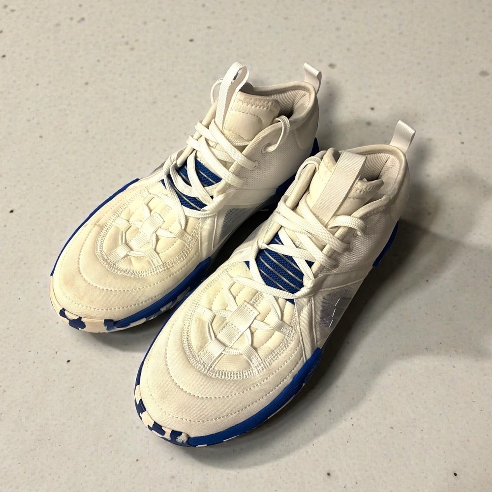 Adidas Exhibit Select Mid White Royal Blue Basketball Shoes Women 9.5 CLEAN - Picture 5 of 15